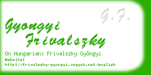 gyongyi frivalszky business card